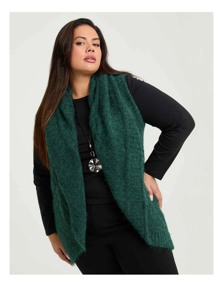 Mottled Cascading Vest Green image 3