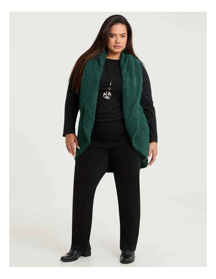 Mottled Cascading Vest Green image 4