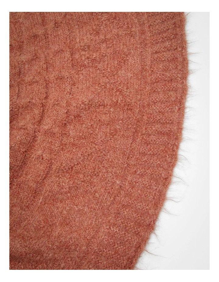 Mottled Cascading Vest Burnt Orange image 4