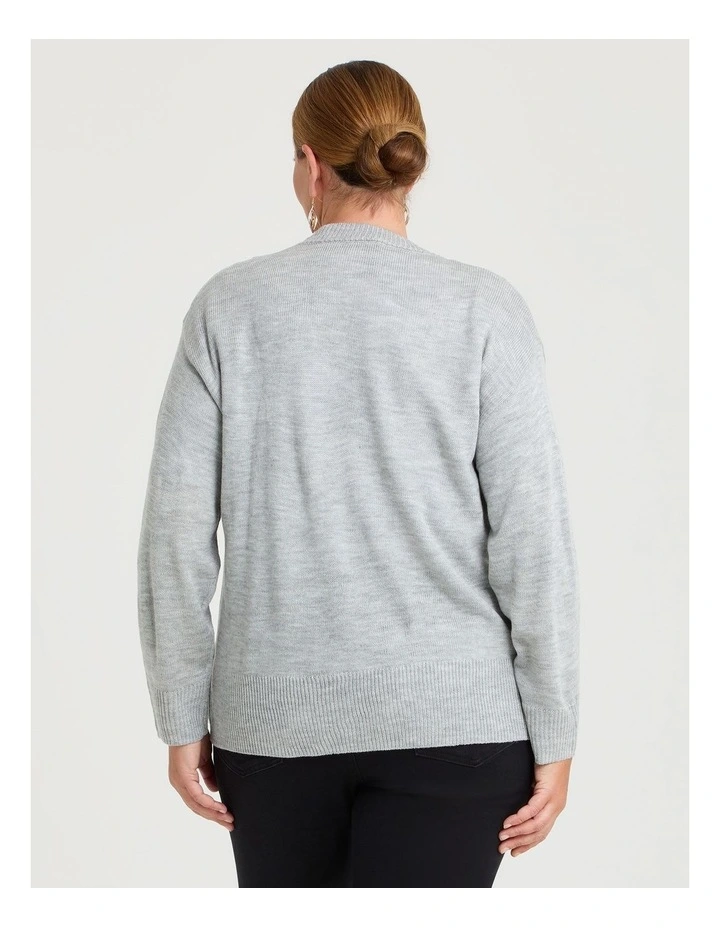 Soft Touch Cable Cardigan Ash Grey image 2