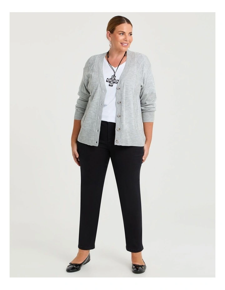 Soft Touch Cable Cardigan Ash Grey image 4