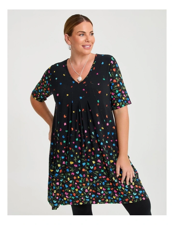 Border Print Tunic Black/multi image 1