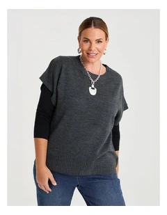 Soft Touch Casual Vest Charcoal