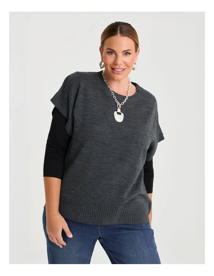 Soft Touch Casual Vest Charcoal image 1