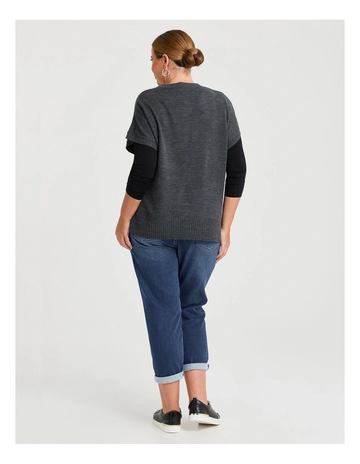 Soft Touch Casual Vest Charcoal image 2