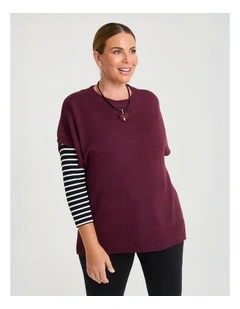 Soft Touch Casual Vest Wine