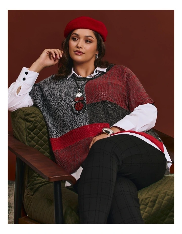 Colour Block Knit Jumper in Multi image 4