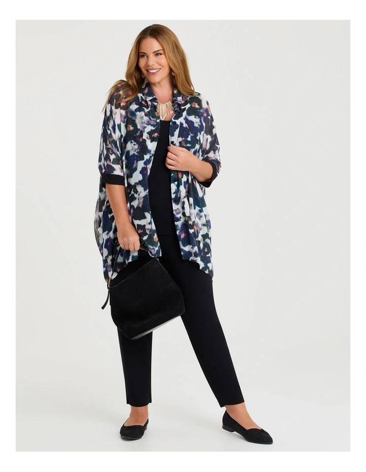 Chiffon Blue Mist Shirt Print image 4