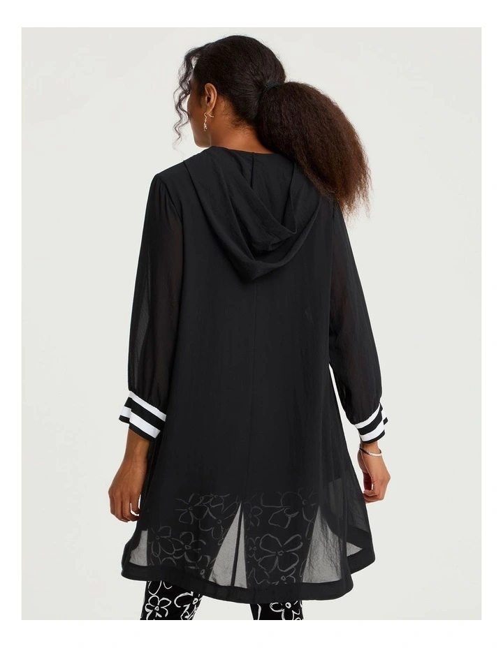 Chiffon Kiri Zip Top Black image 2