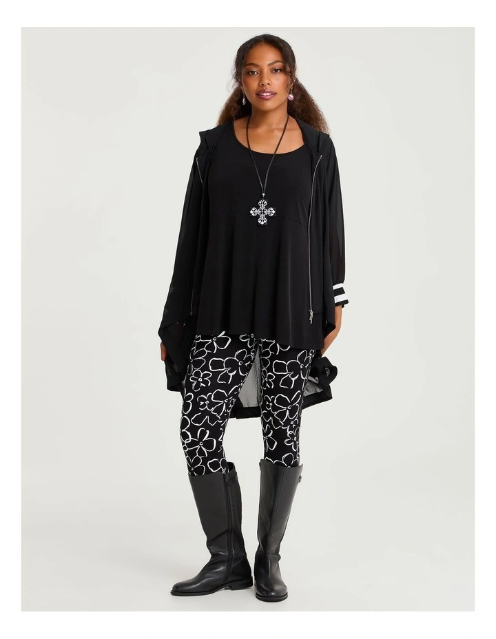 Chiffon Kiri Zip Top Black image 4