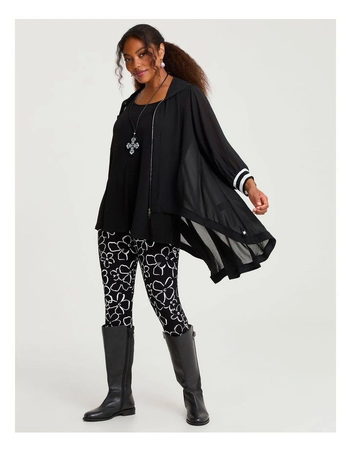 Chiffon Kiri Zip Top Black image 5