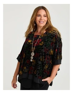 Aster Velour Overtop Print