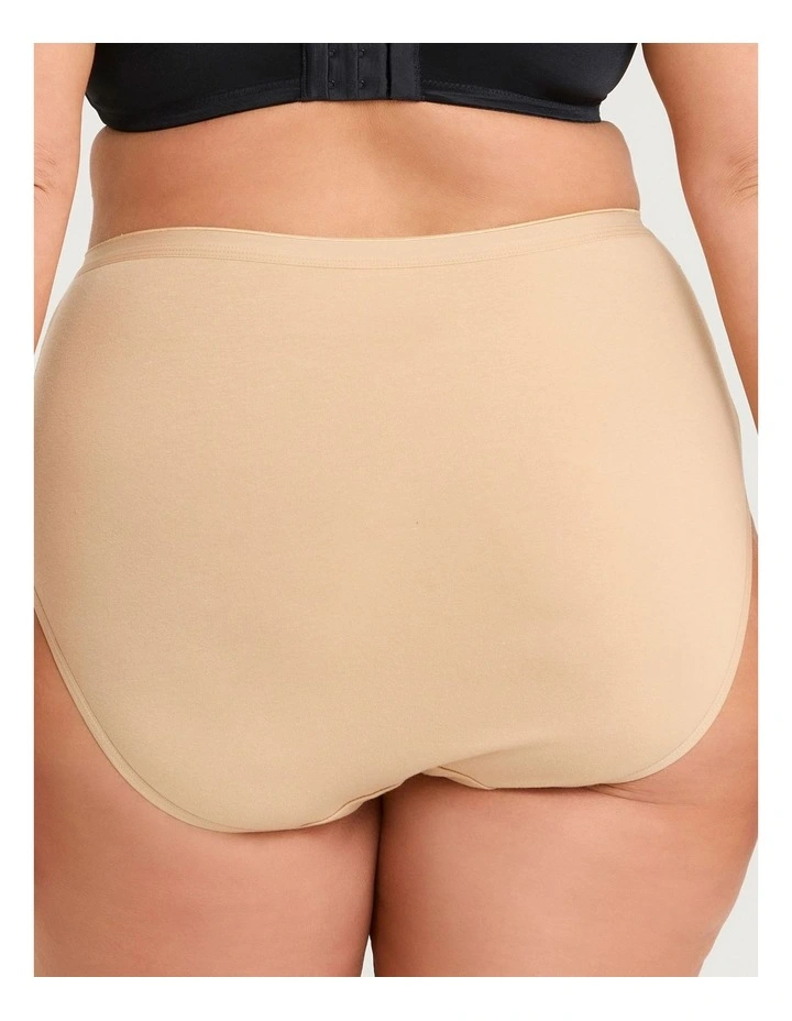 5 Pack Cotton Solid Briefs Nude image 3