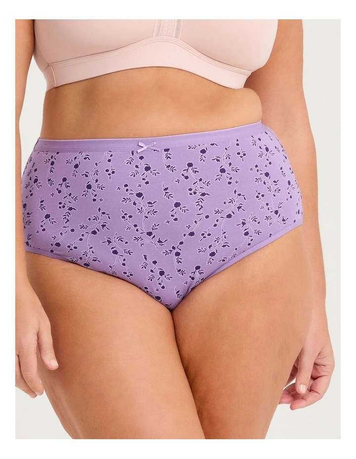 5 Pack Cotton Purple Multi Briefs Multi image 2