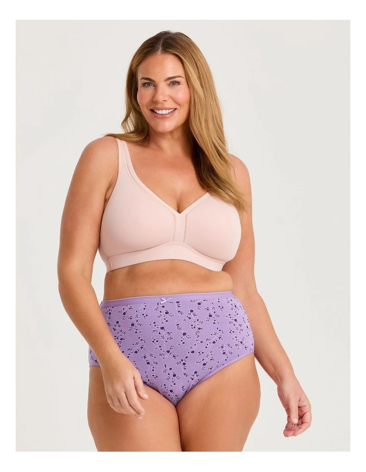 5 Pack Cotton Purple Multi Briefs Multi image 4