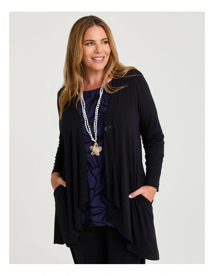 Natural Georgia Cardigan Black image 3