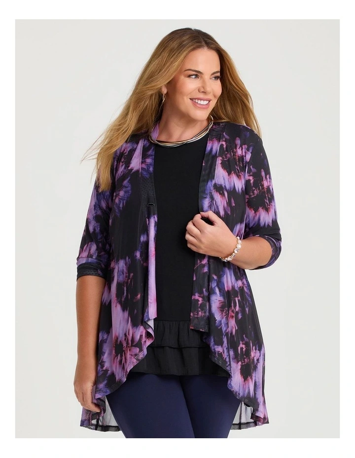 Misty Drape Cardigan Print image 1