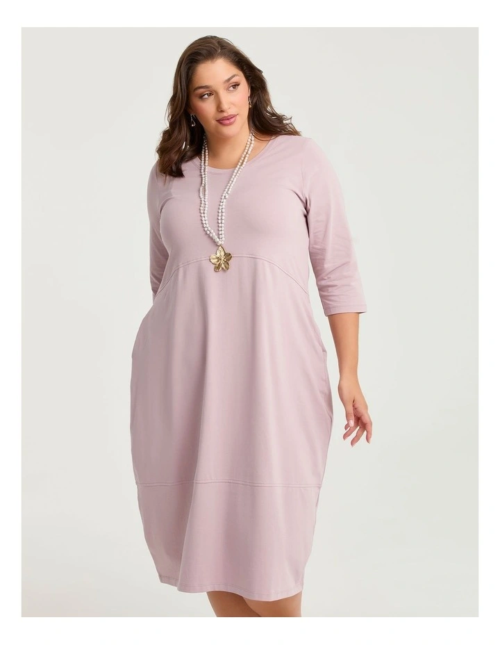 Cotton Talia Tulip Dress Dusty Lilac image 3