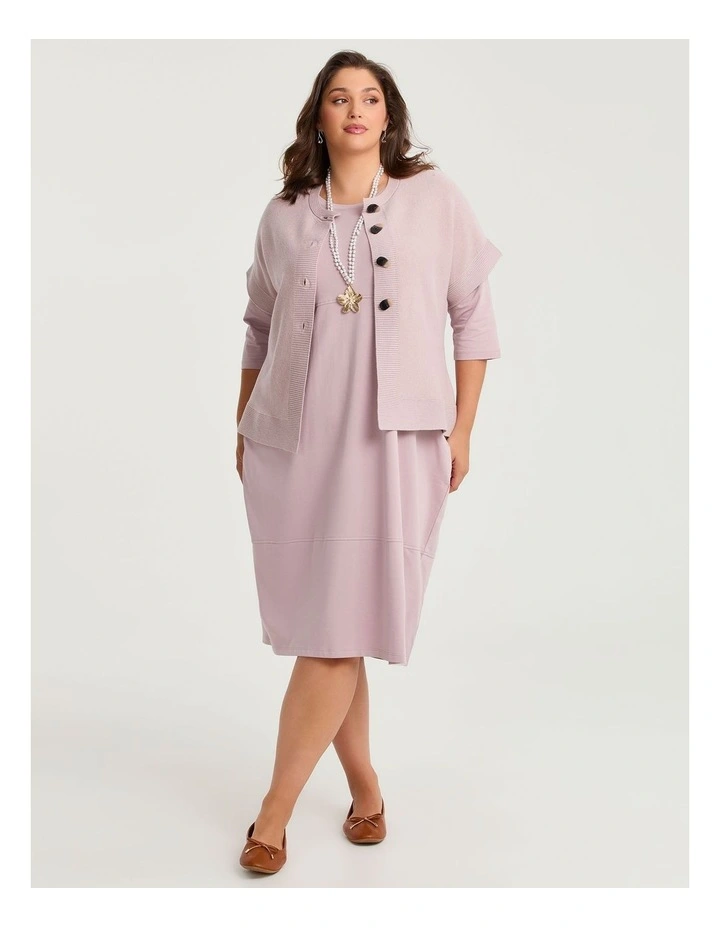 Cotton Talia Tulip Dress Dusty Lilac image 4