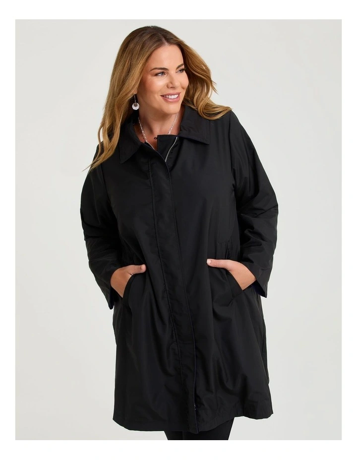 Reversible Ana Shower Resist Jacket Indigo Violet/black image 2