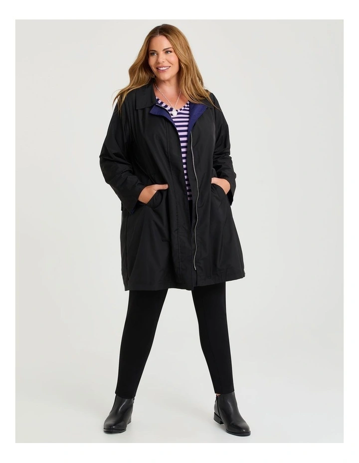 Reversible Ana Shower Resist Jacket Indigo Violet/black image 6