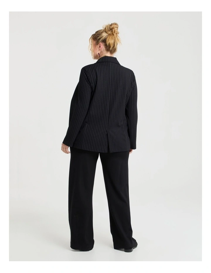 Natural Pinstripe Jacket Black image 2