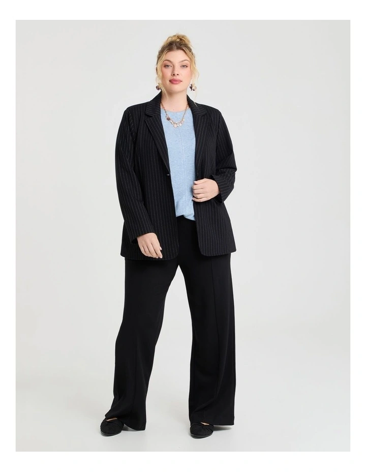 Natural Pinstripe Jacket Black image 4