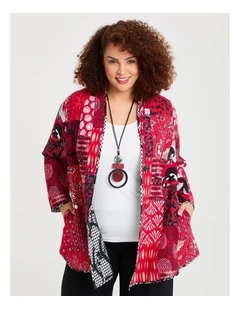 Reversible Quilt Natural Jacket in Multi