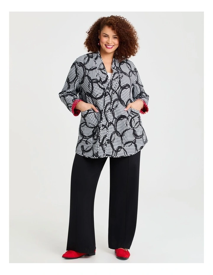 Reversible Quilt Natural Jacket in Multi image 6