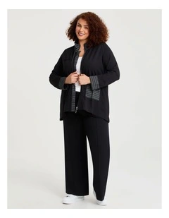 Bamboo Ponte Plaid Jacket Black