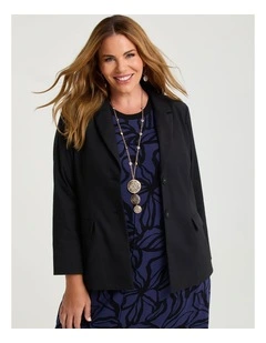 Editorial Two Button Jacket Black