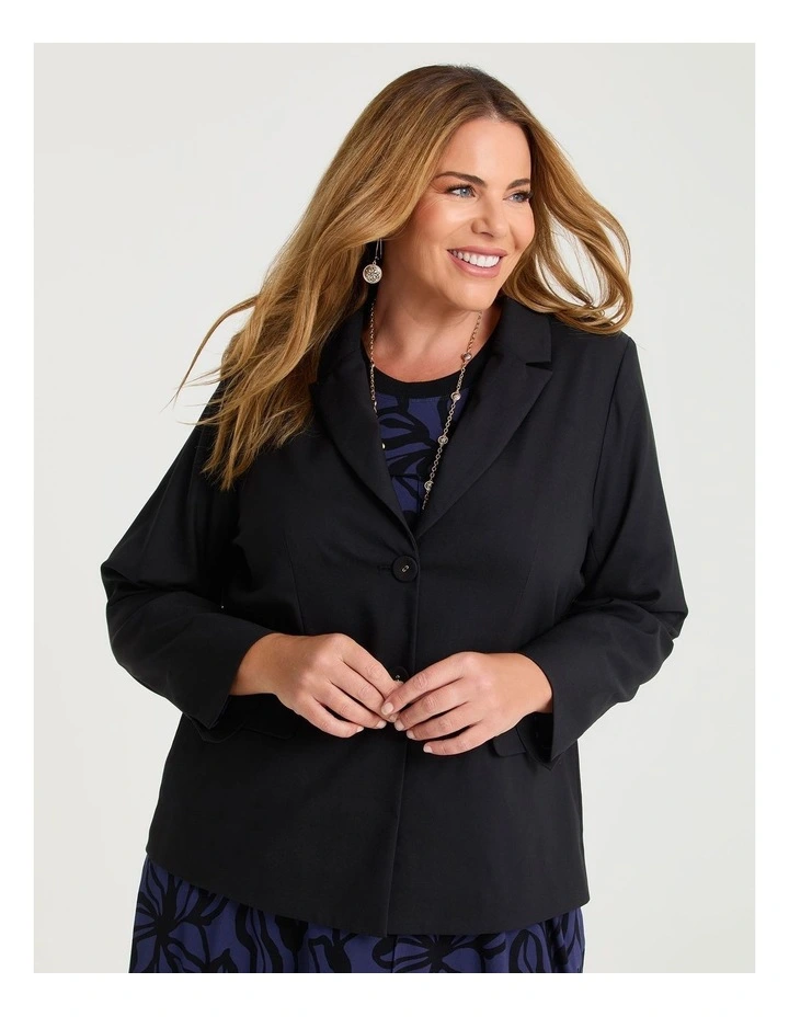 Editorial Two Button Jacket Black image 3