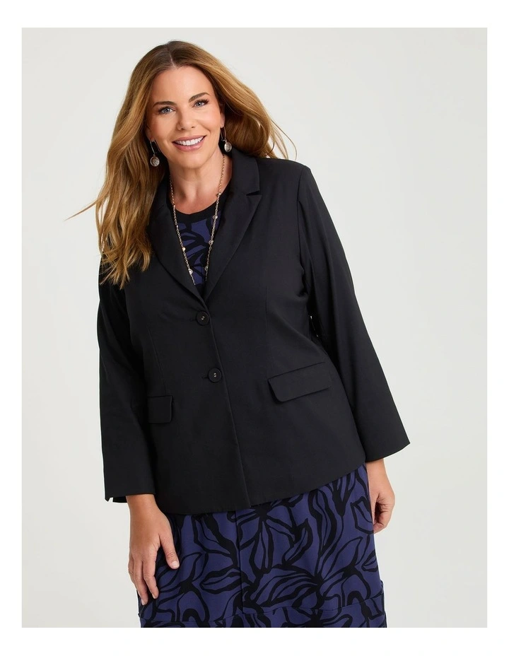 Editorial Two Button Jacket Black image 4