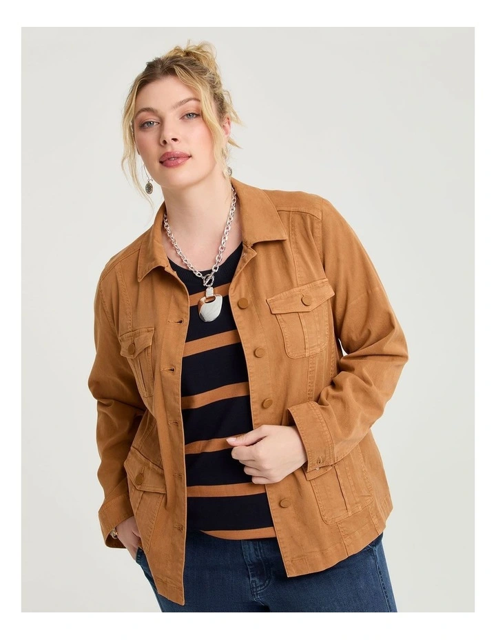 Lyocell Blend Casual Jacket Honey Ginger image 1