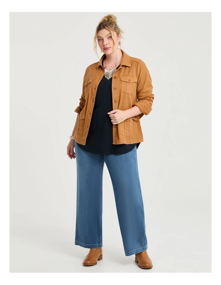 Lyocell Blend Casual Jacket Honey Ginger image 4
