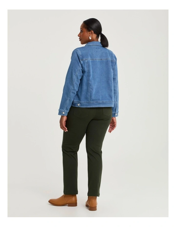 Cotton Waist-length Denim Jacket Cove Blue image 2