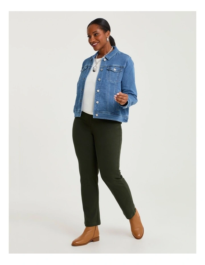 Cotton Waist-length Denim Jacket Cove Blue image 4