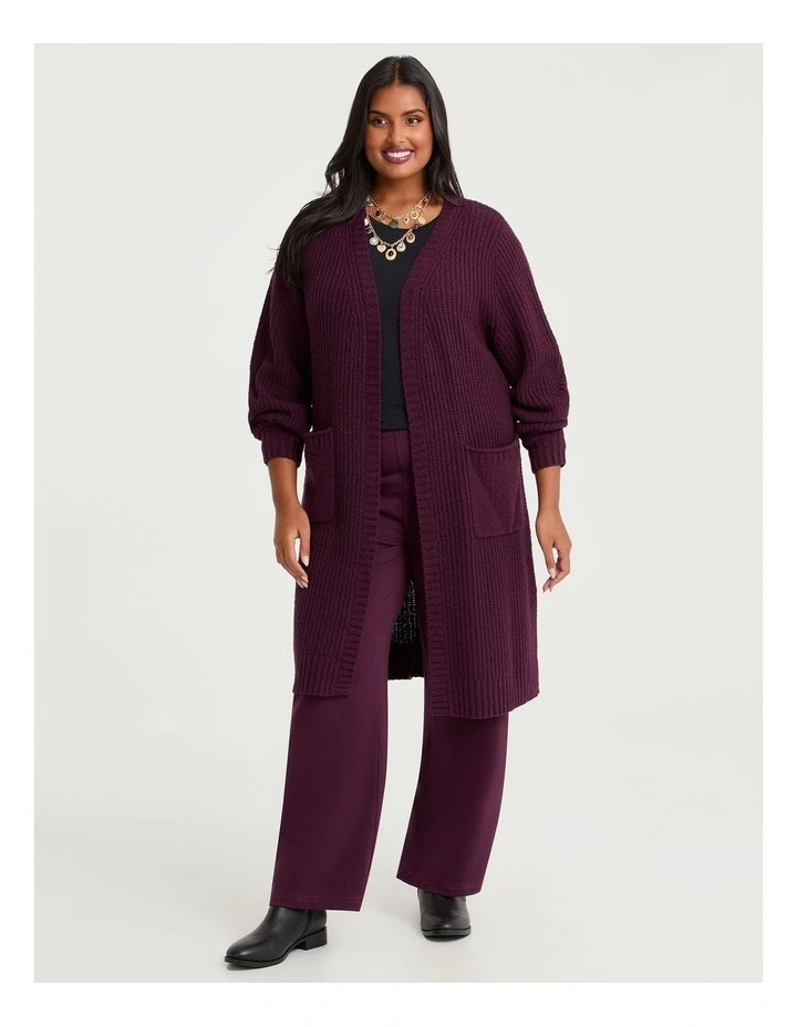 The Travel Wide Leg Jeans in Wine image 2