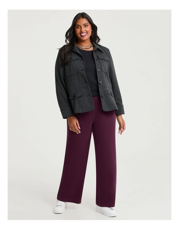 The Travel Wide Leg Jeans in Wine image 3