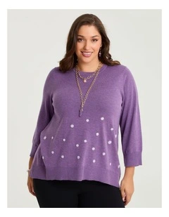 Felt Spot Tulip Jumper in Violet
