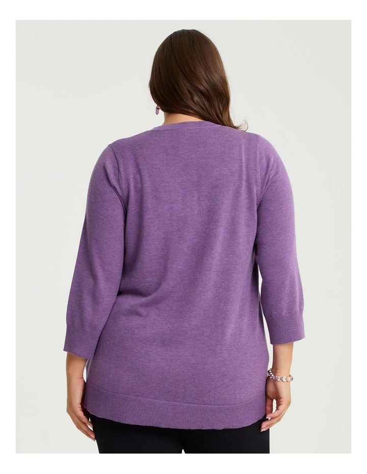 Felt Spot Tulip Jumper in Violet image 2