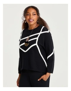 Follow The Leader Natural Jumper Black/white