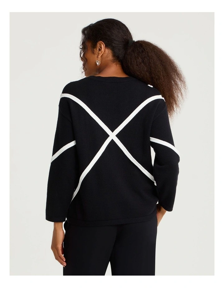 Follow The Leader Natural Jumper Black/white image 2