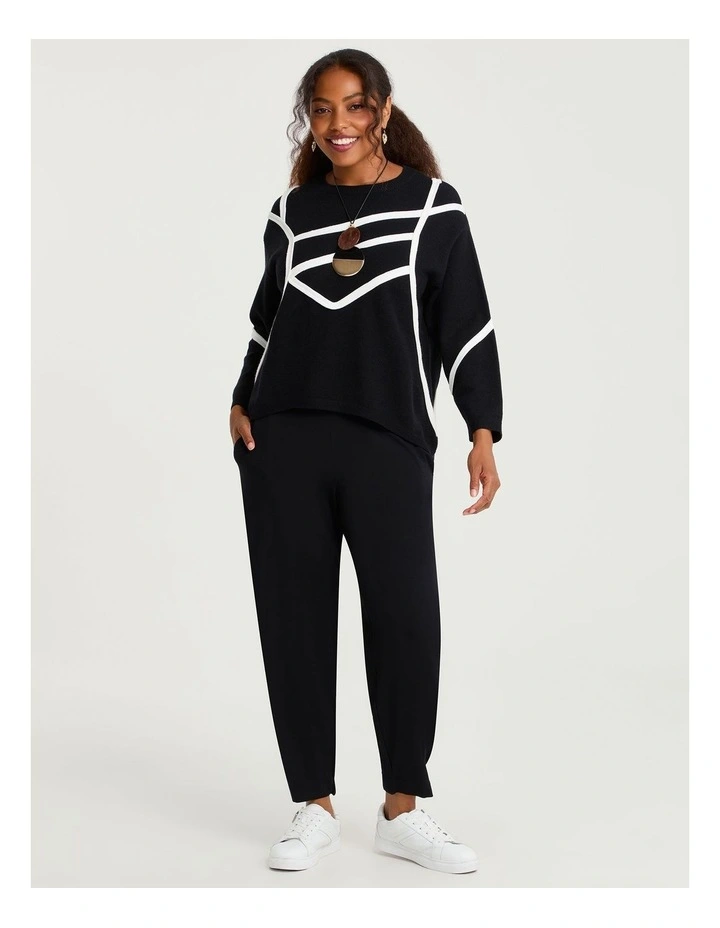 Follow The Leader Natural Jumper Black/white image 3