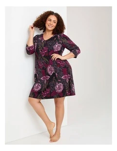 Bamboo Winter Whisper Nightie Print