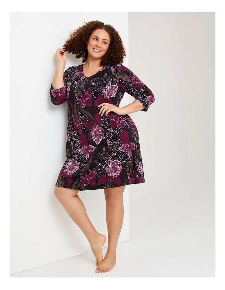 Bamboo Winter Whisper Nightie Print image 1