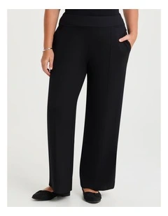 Natural Pinstripe Pant in Black