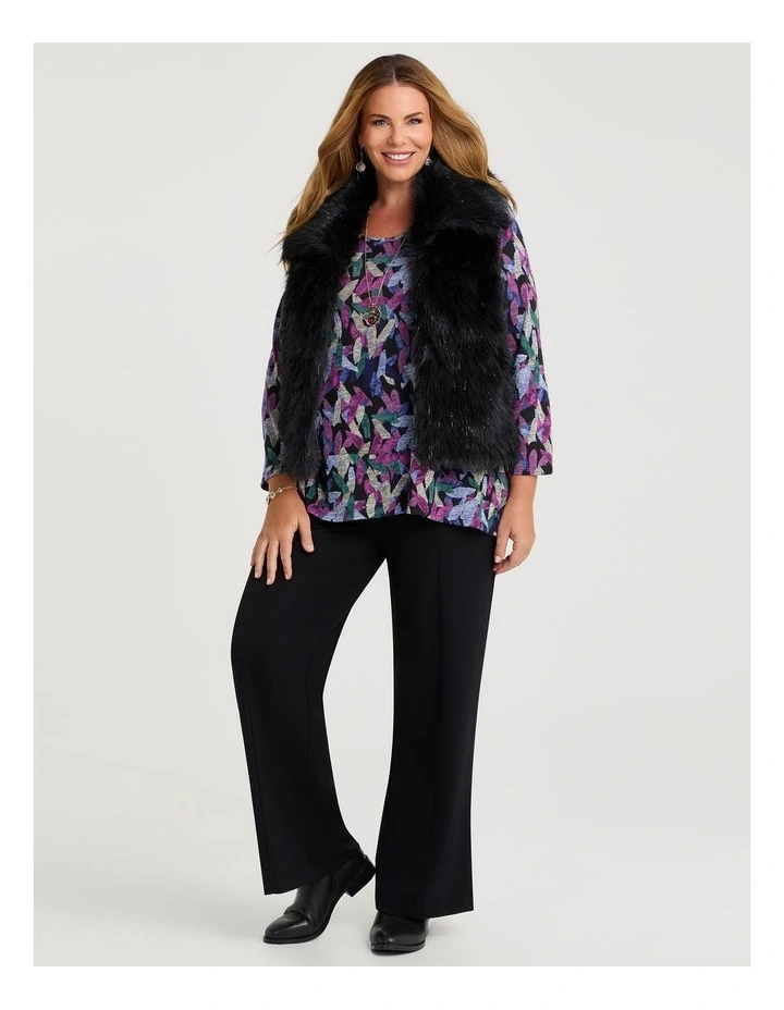 Natural Pinstripe Pant in Black image 3