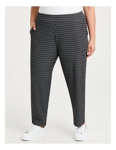 Plaid Ponte Pant in Print