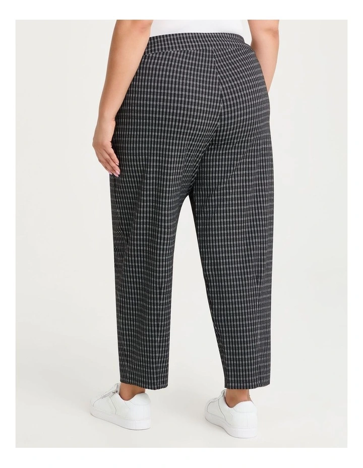 Plaid Ponte Pant in Print image 2